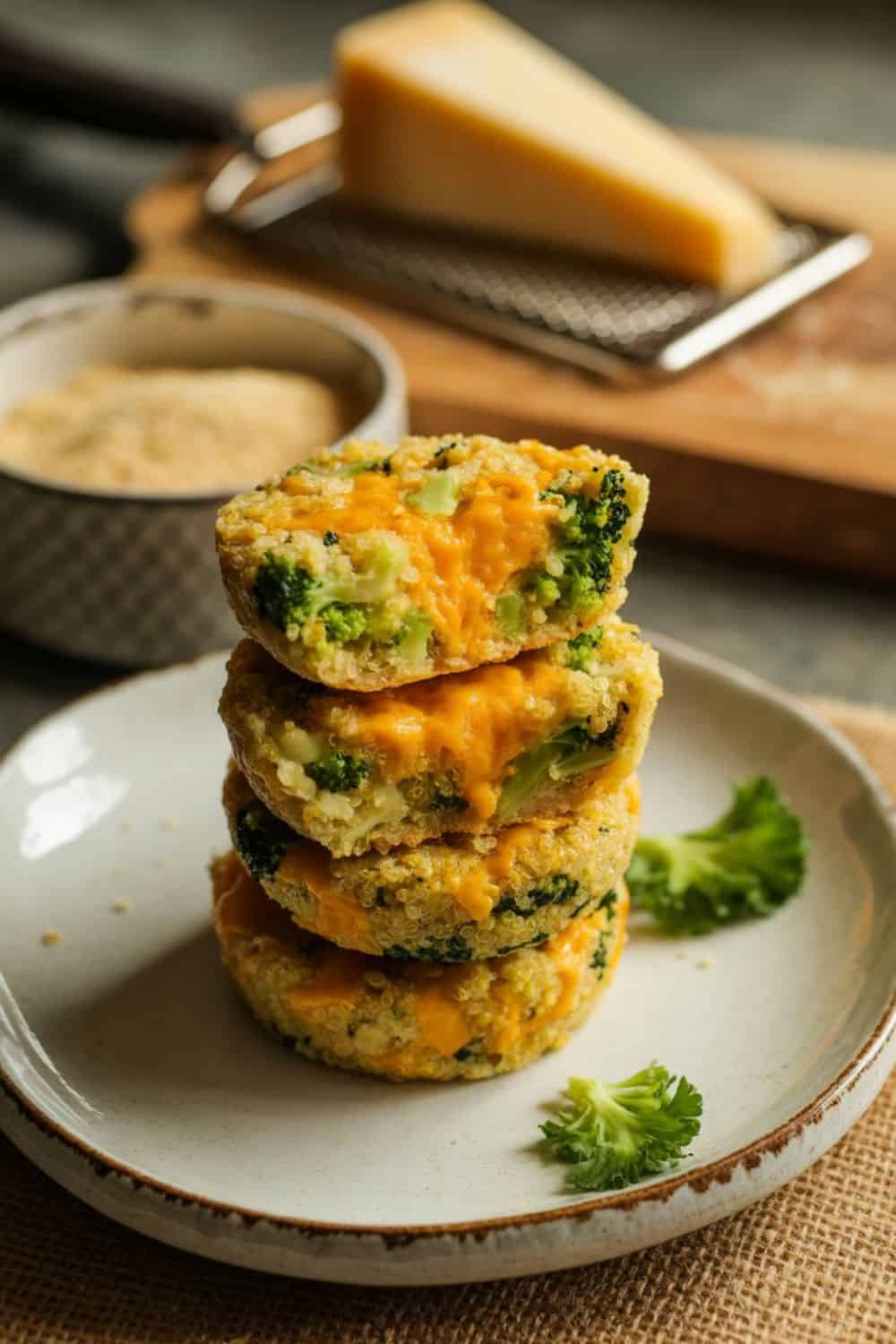 Broccoli Cheddar Quinoa Bites
