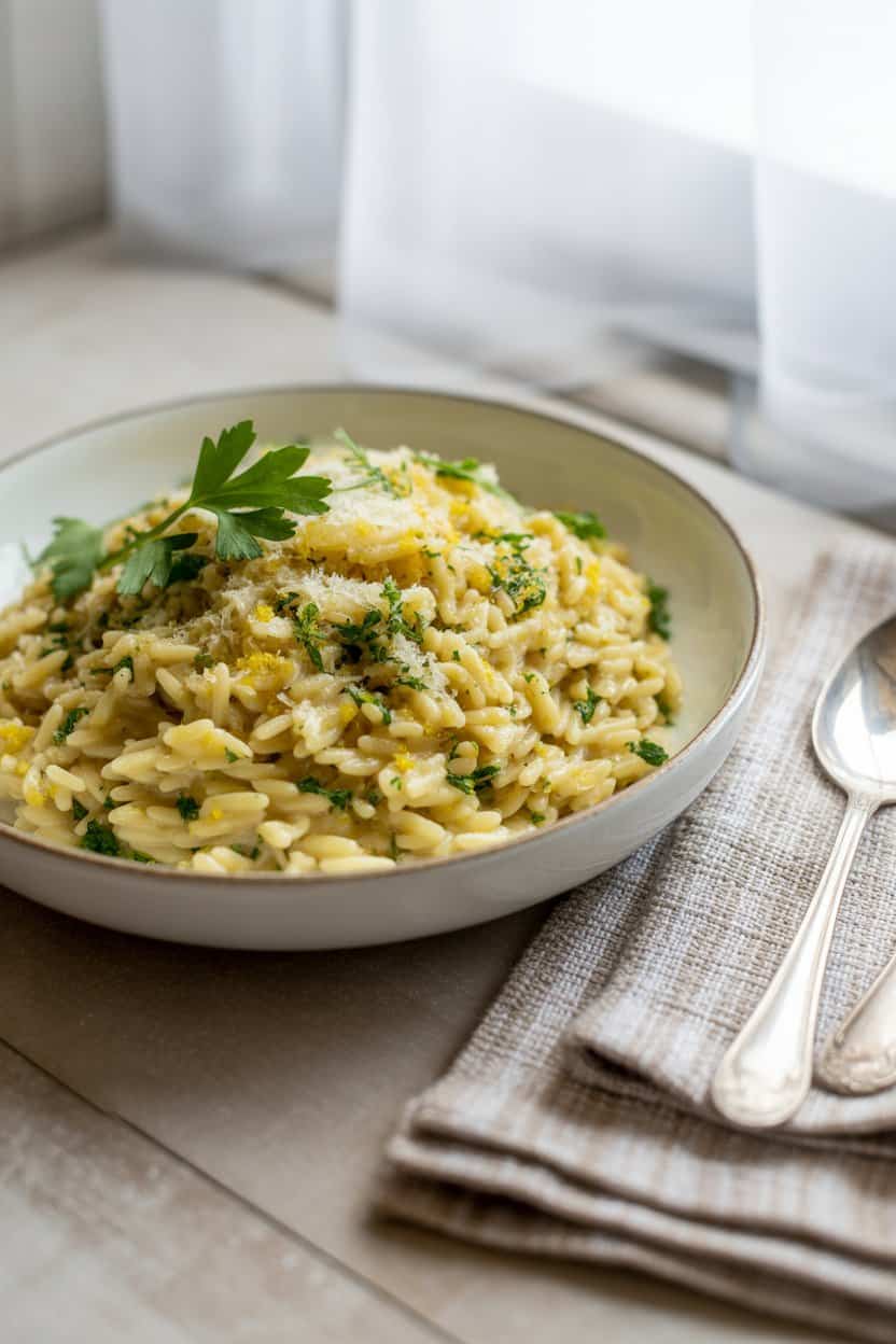 Lemon Garlic Orzo