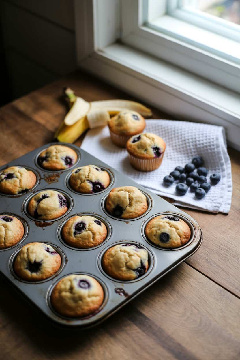 banana blueberry muffins