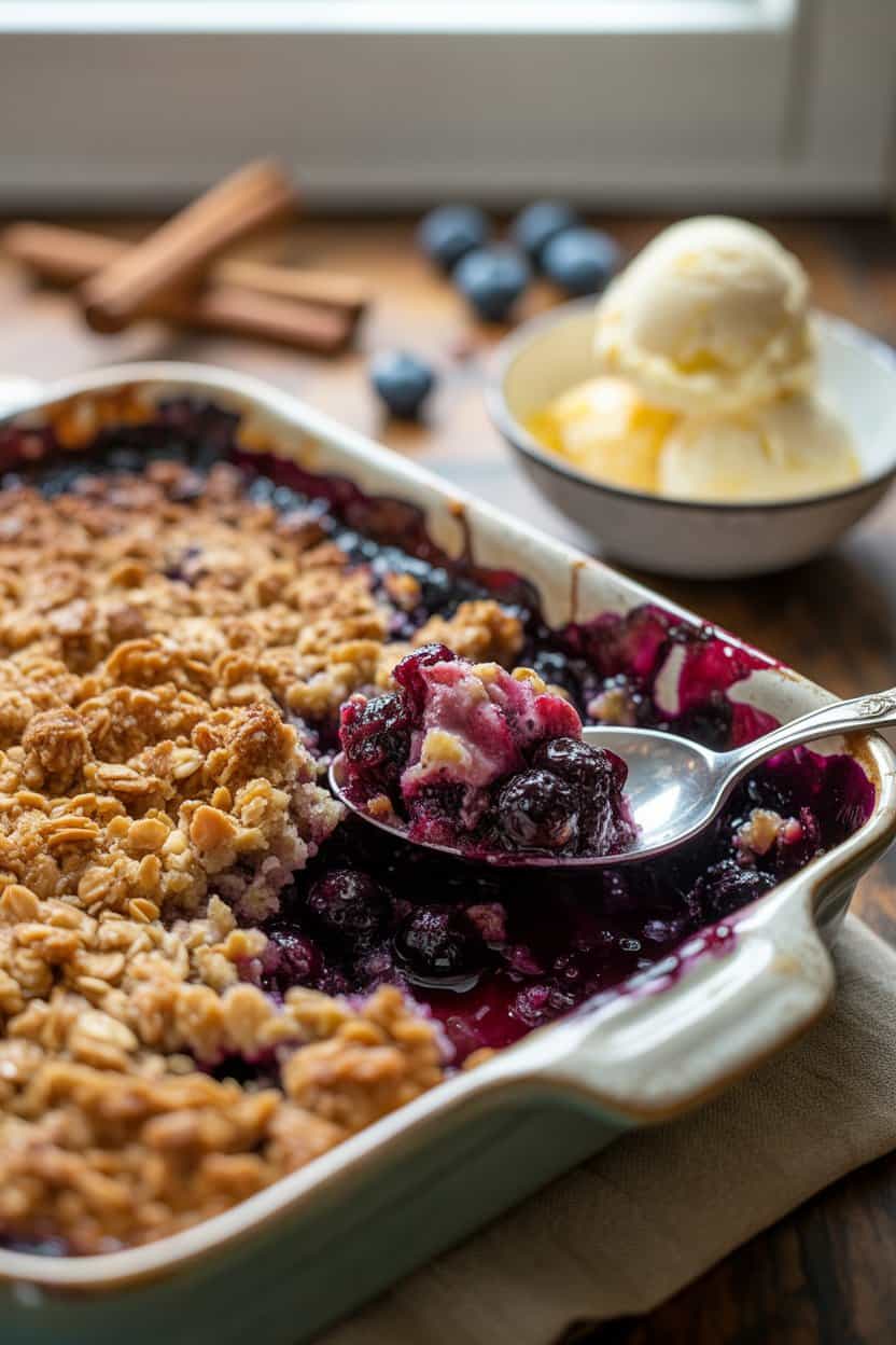 easy blueberry crisp