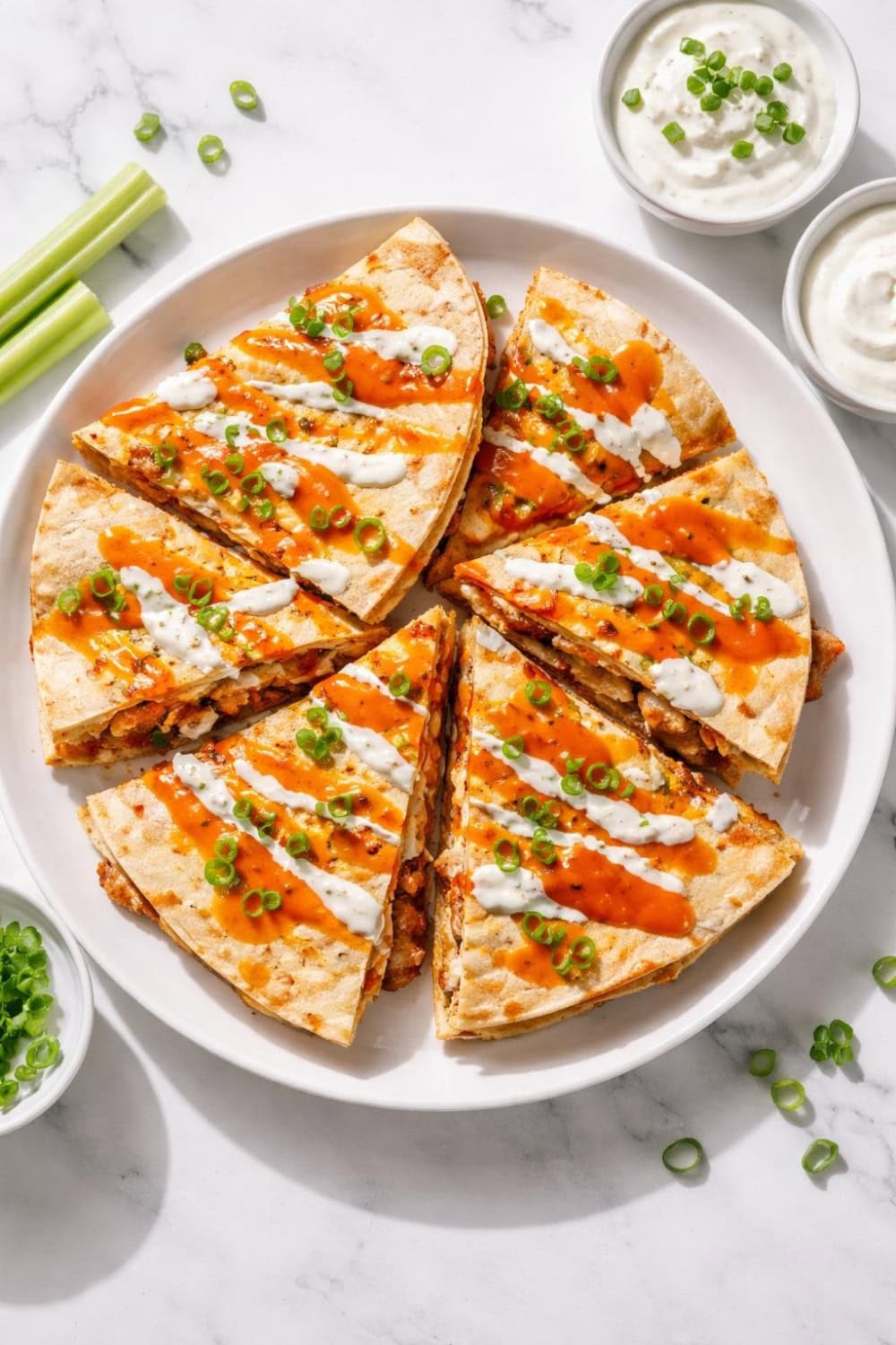 Spicy Buffalo Chicken Quesadilla