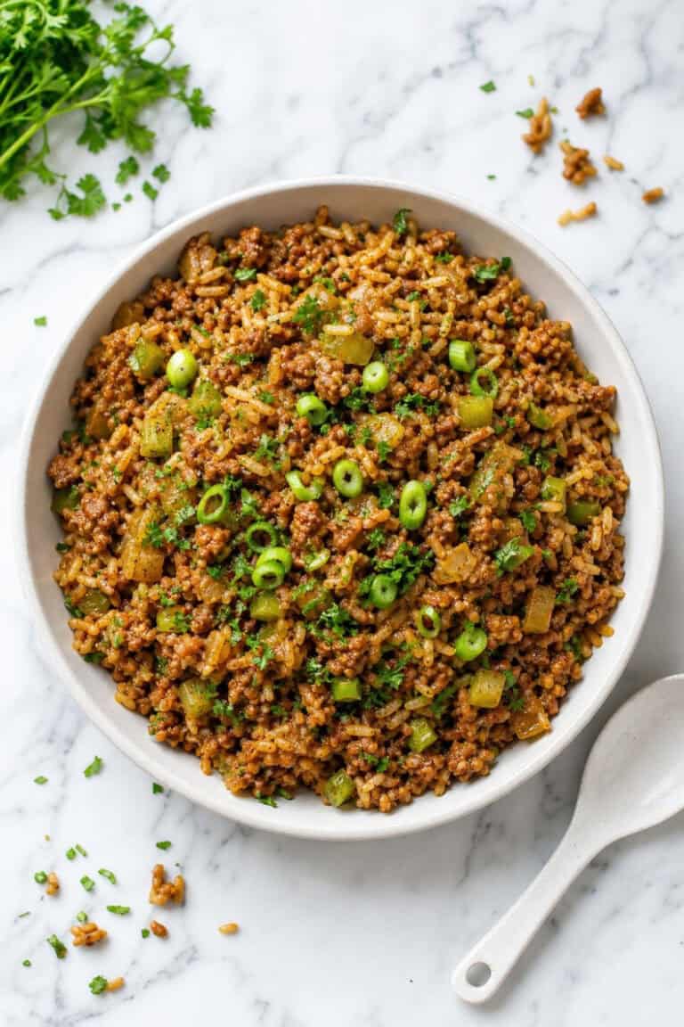 Cajun Ground Beef Dirty Rice