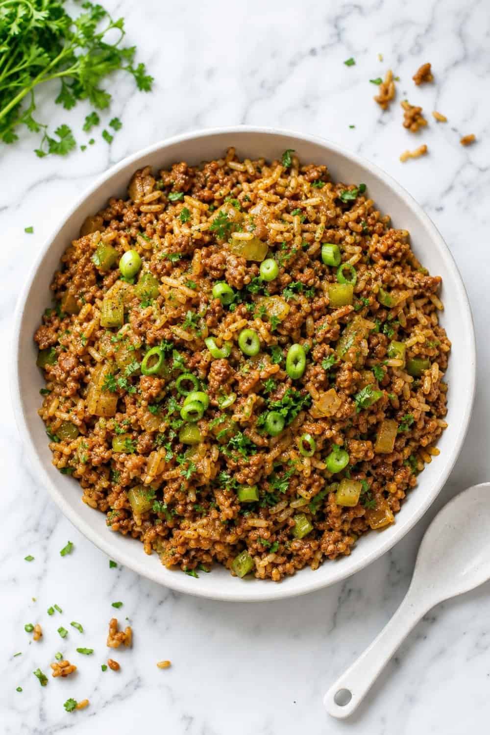 Cajun Ground Beef Dirty Rice