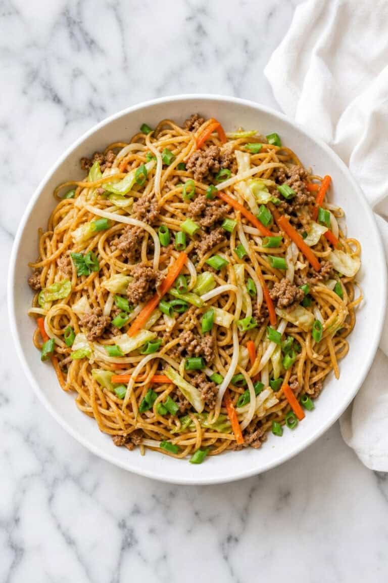 Ground Beef Chow Mein