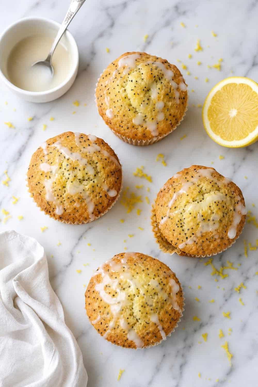 Healthy Lemon Poppyseed Muffins