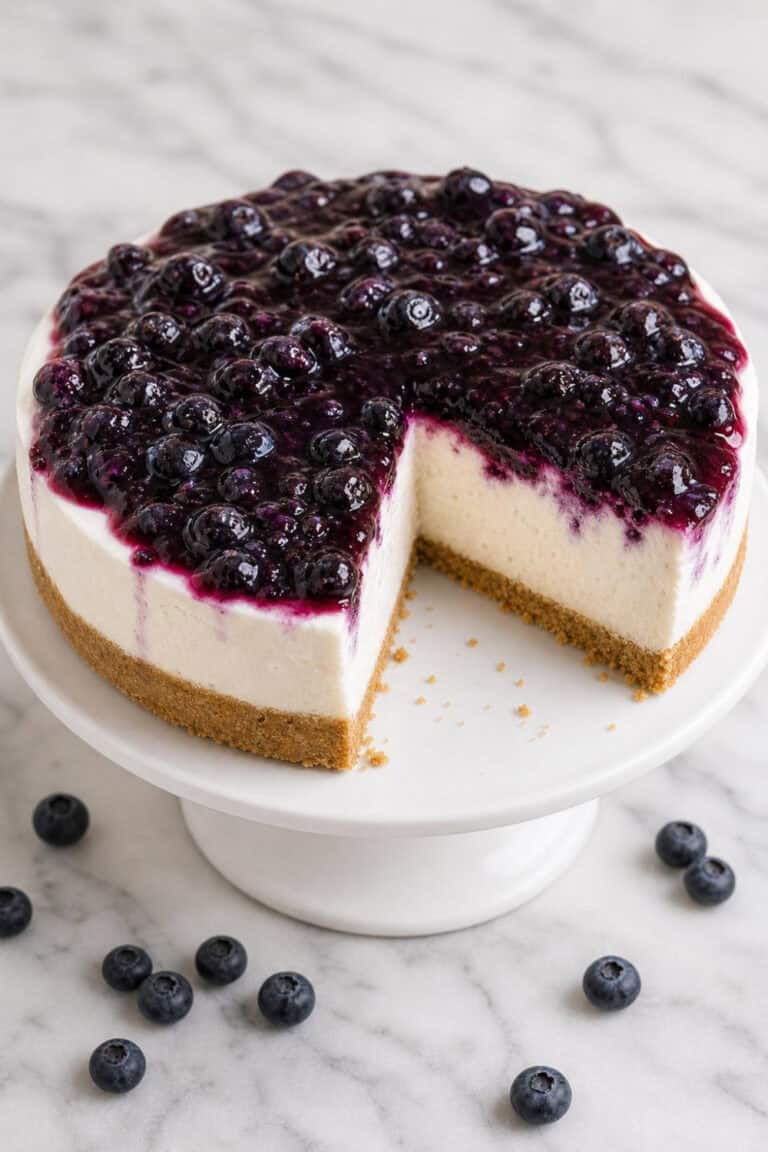 No Bake Blueberry Cheesecake