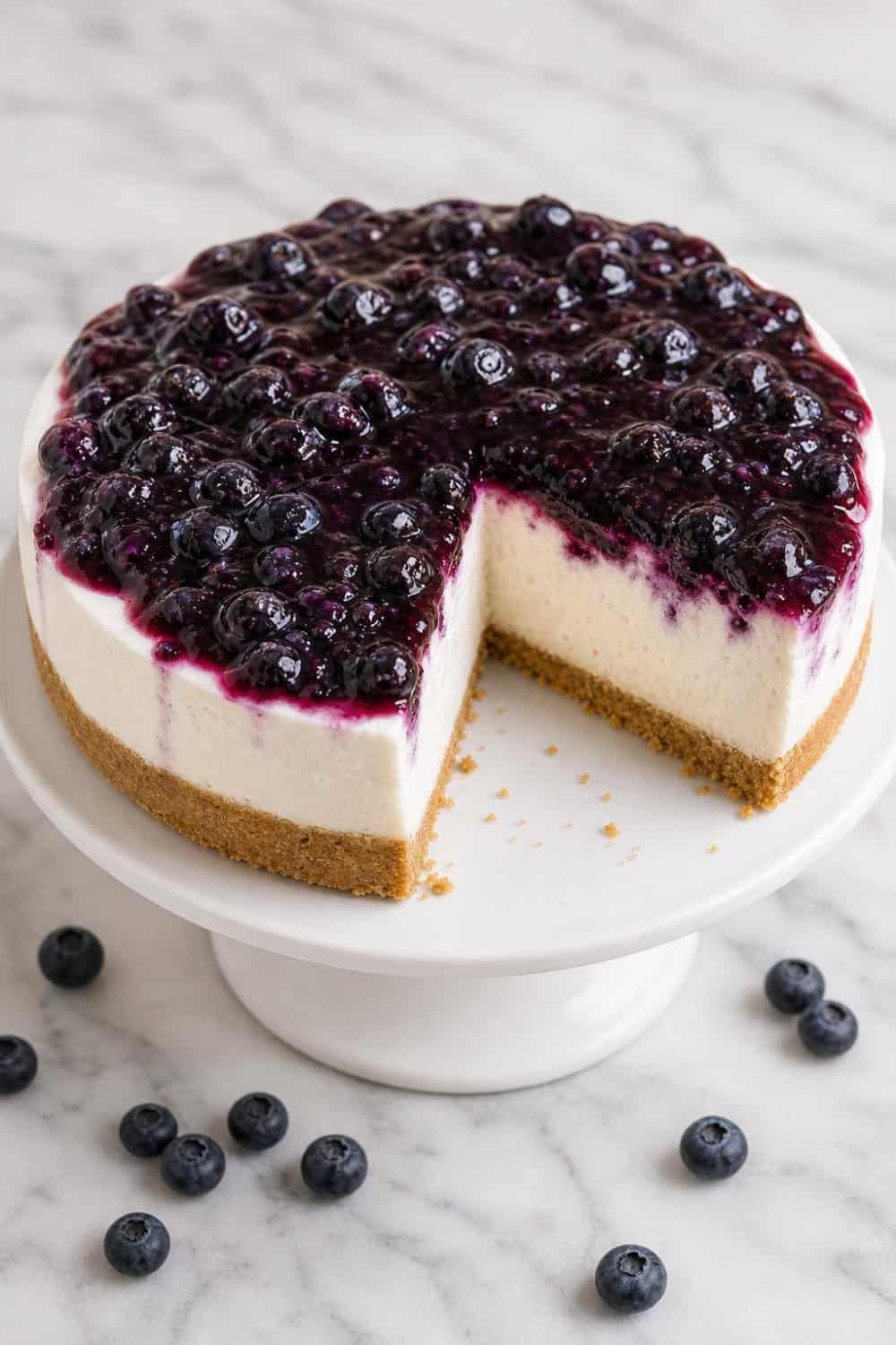 No Bake Blueberry Cheesecake