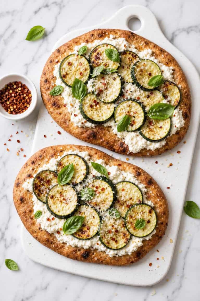 Zucchini Flatbread with Ricotta